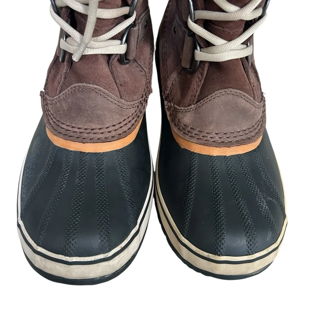 Sorel Joan of Arctic Waterproof Winter Boots Brown Black Snow Boots Size 10